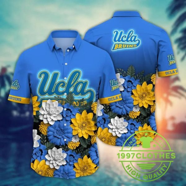 UCLA Bruins NCAA Flower Aloha Hawaiian Shirt 10, UCLA Bruins Hawaiian Shirt