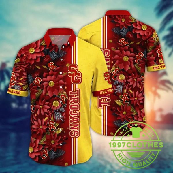 USC Trojans NCAA Flower Aloha Hawaiian Shirt 1, USC Trojans Hawaiian Shirt