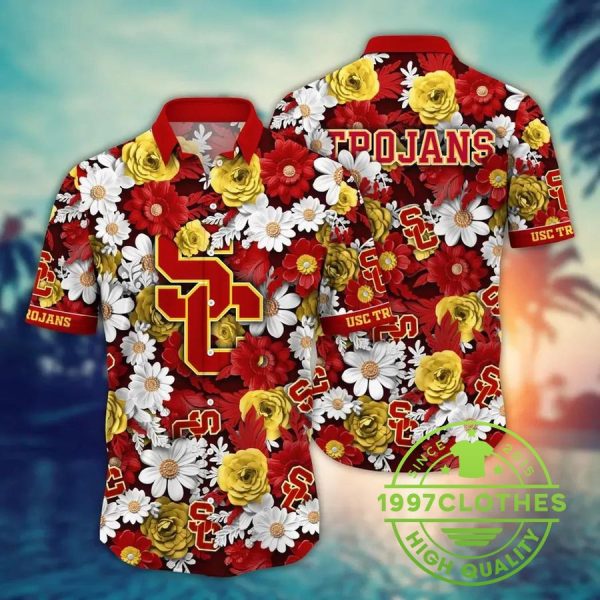 USC Trojans NCAA Flower Aloha Hawaiian Shirt 3, USC Trojans Hawaiian Shirt