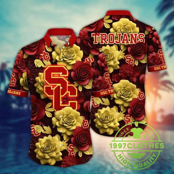 USC Trojans NCAA Flower Aloha Hawaiian Shirt 4, USC Trojans Hawaiian Shirt