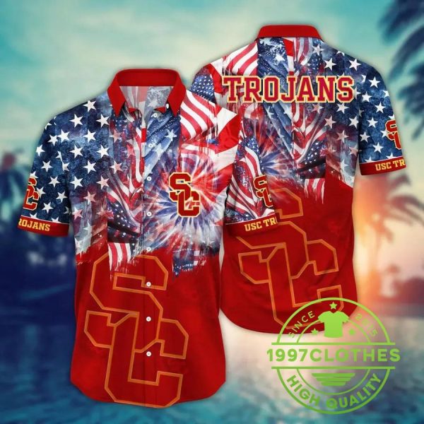 USC Trojans NCAA Flower Aloha Hawaiian Shirt 7,  USC Trojans Hawaiian Shirt