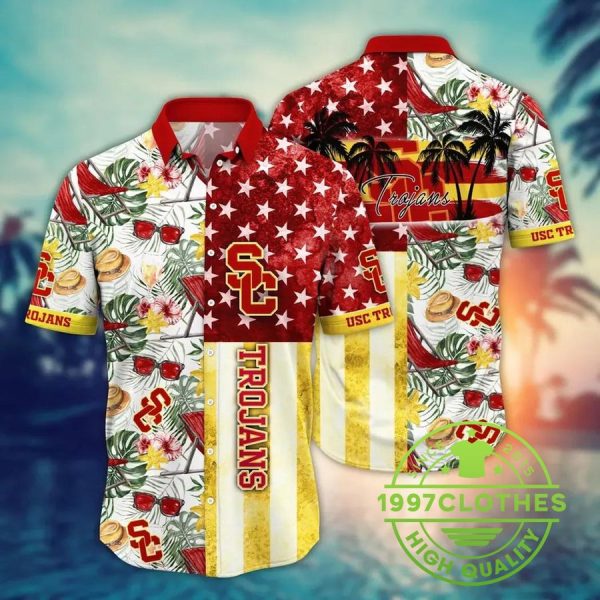 USC Trojans NCAA Flower Aloha Hawaiian Shirt 8, USC Trojans Hawaiian Shirt