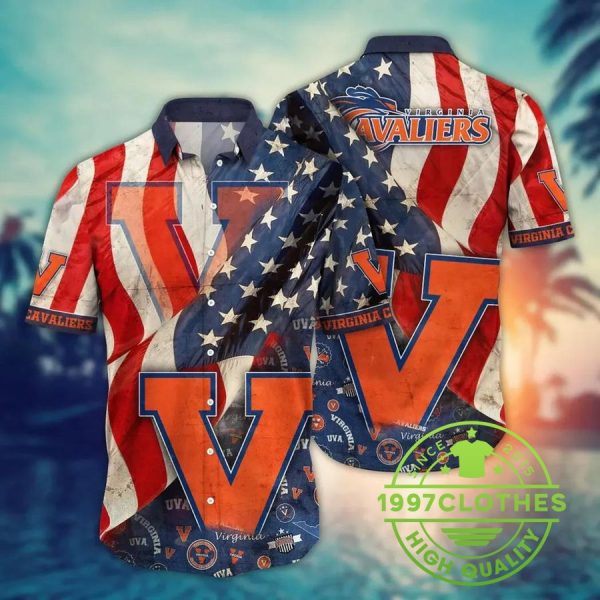 Virginia Cavaliers NCAA Flower Aloha Hawaiian Shirt 8, Virginia Cavaliers Hawaiian Shirt