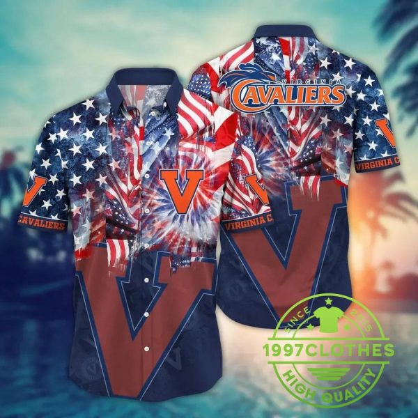 Virginia Cavaliers NCAA Flower Aloha Hawaiian Shirt 9, Virginia Cavaliers Hawaiian Shirt