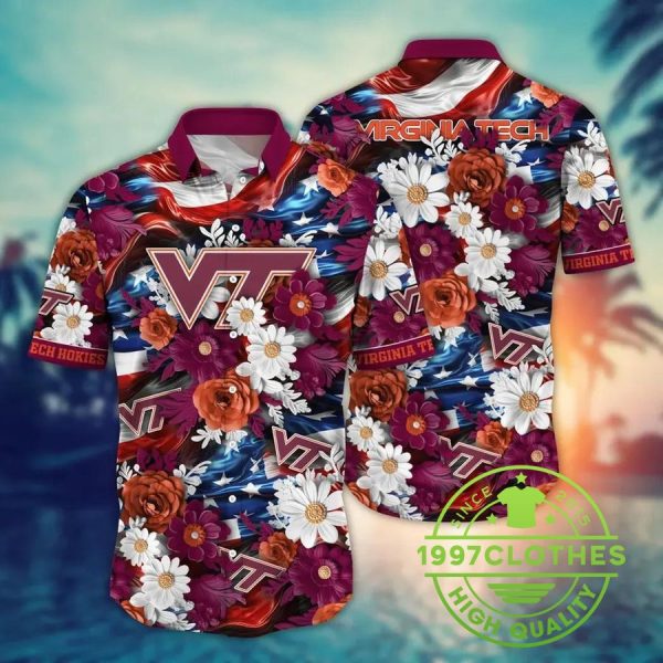 Virginia Tech Hokies NCAA Aloha Hawaiian Shirt 1, Virginia Tech Hokies Hawaiian Shirt