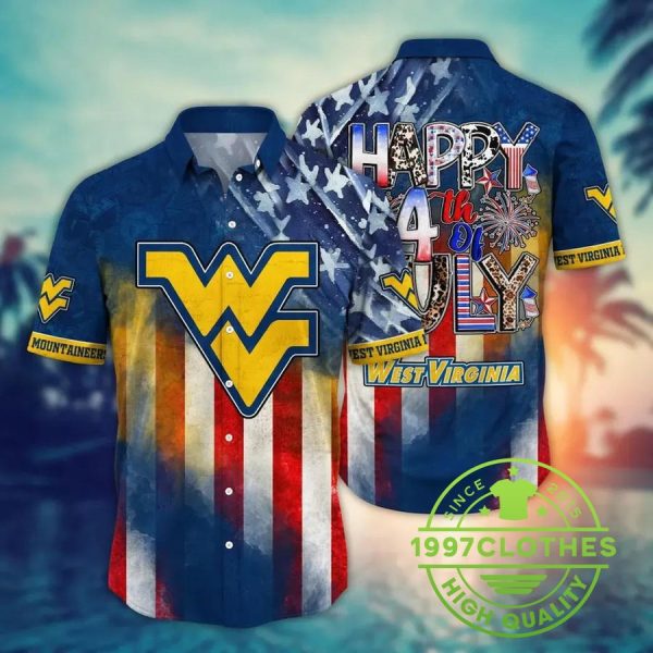 West Virginia Mountaineers NCAA Aloha Hawaiian Shirt, West Virginia Mountaineers Hawaiian Shirt