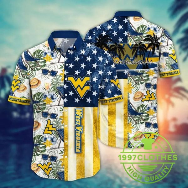 West Virginia Mountaineers NCAA Flower Aloha Hawaiian Shirt 7, West Virginia Mountaineers Hawaiian Shirt