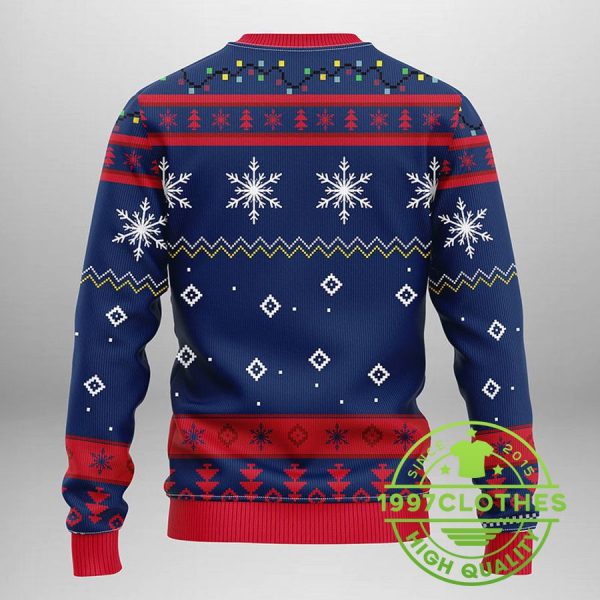 Atlanta Braves Funny Grinch Ugly Christmas Sweater, Atlanta Braves Ugly Sweater, MLB Christmas Sweater