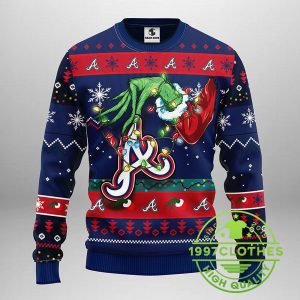 Atlanta Braves Grinch Ugly Christmas Sweater