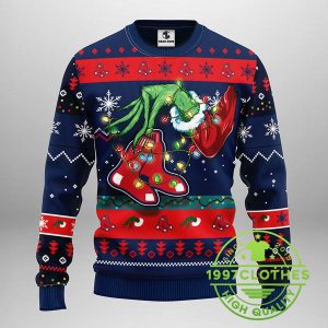 Boston Red Sox Funny Grinch Ugly Christmas Sweater