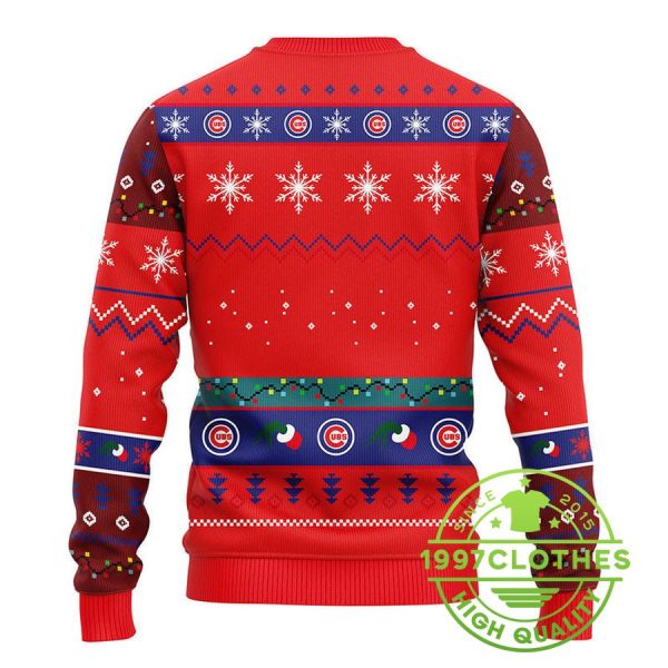 Chicago Cubs 12 Grinch Xmas Day Ugly Christmas Sweater, Chicago Cubs Ugly Sweater, MLB Christmas Sweater