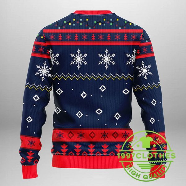 Cleveland Indians Funny Grinch Ugly Christmas Sweater, Cleveland Indians Ugly Sweater, MLB Christmas Sweater