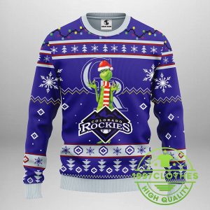 Colorado Rockies Funny Grinch Ugly Christmas Sweater