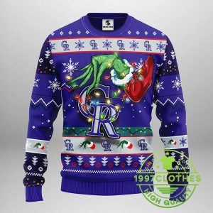 Colorado Rockies Grinch Ugly Christmas Sweater