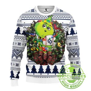 Detroit Tigers Grinch Hug Ugly Christmas Sweater