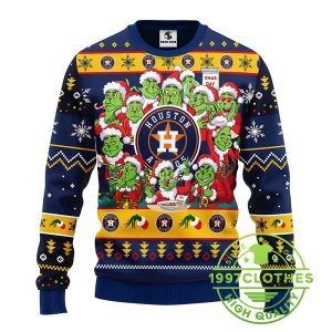 Houston Astros 12 Grinch Xmas Day Ugly Christmas Sweater