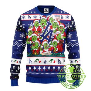 Los Angeles Dodgers 12 Grinch Xmas Day Ugly Christmas Sweater