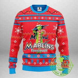 Miami Marlins Funny Grinch Ugly Christmas Sweater