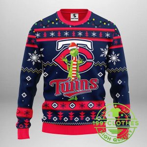 Minnesota Twins Funny Grinch Ugly Christmas Sweater