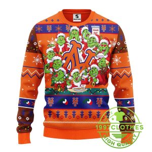 New York Mets 12 Grinch Xmas Day Ugly Christmas Sweater