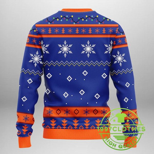 New York Mets Funny Grinch Ugly Christmas Sweater, New York Mets Ugly Sweater, MLB Christmas Sweater