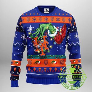 New York Mets Grinch Ugly Christmas Sweater