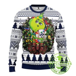 New York Yankees Grinch Hug Ugly Christmas Sweater