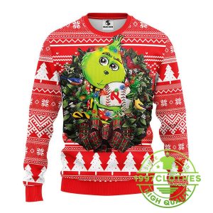 Philadelphia Phillies Grinch Hug Ugly Christmas Sweater