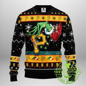 Pittsburgh Pirates Grinch Ugly Christmas Sweater