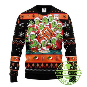 San Francisco Giants 12 Grinch Xmas Day Ugly Christmas Sweater