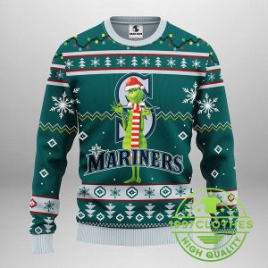 Seattle Mariners Funny Grinch Ugly Christmas Sweater