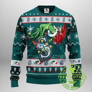 Seattle Mariners Grinch Ugly Christmas Sweater