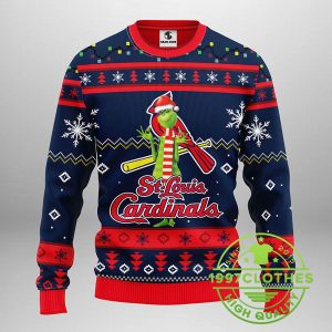 St Louis Cardinals Funny Grinch Ugly Christmas Sweater