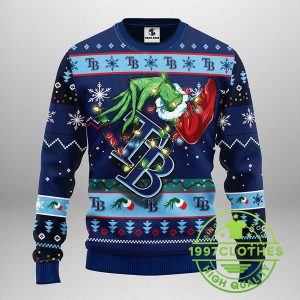 Tampa Bay Rays Grinch Ugly Christmas Sweater 2