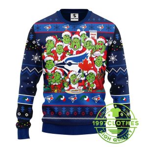 Toronto Blue Jays 12 Grinch Xmas Day Ugly Christmas Sweater