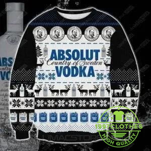 Absolut Vodka Ugly Christmas Sweater, Beer Ugly Sweater