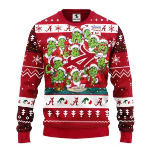 Alabama Crimson Tide 12 Grinch Xmas Day Ugly Christmas Sweater 1 1