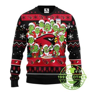 Arizona Cardinals 12 Grinch Xmas Day Ugly Christmas Sweater 2