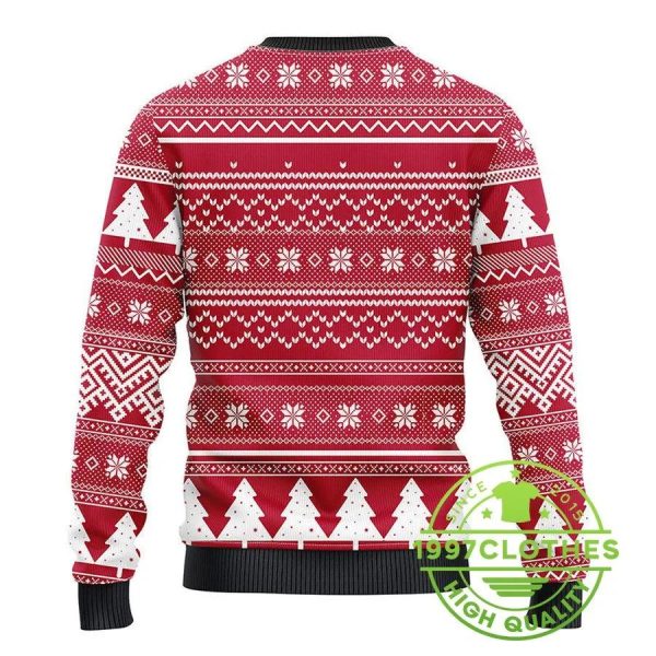 Arizona Cardinals Grinch Hug Ugly Christmas Sweater, Arizona Cardinals Ugly Sweater, NFL Ugly Sweater