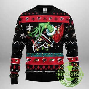 Atlanta Falcons Grinch Ugly Christmas Sweater 1