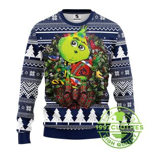 Auburn Tigers Grinch Hug Ugly Christmas Sweater 1