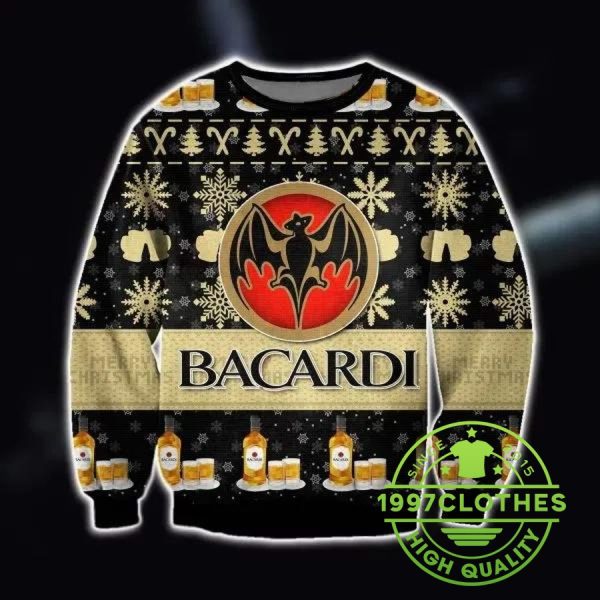 Bacardi Ugly Christmas Sweater, Beer Ugly Sweater