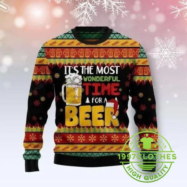 Beer Season Ugly Christmas Sweater, Beer Ugly Sweater