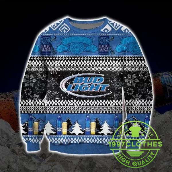 Bud Light Beer Ugly Sweater, Beer Ugly Sweater