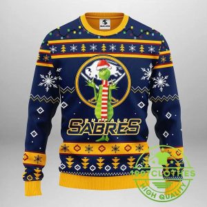 Buffalo Sabres Funny Grinch Ugly Christmas Sweater 1