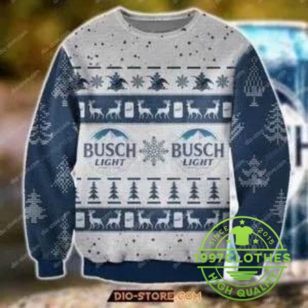 Busch Light Ugly Christmas Sweater, Busch Light Christmas Sweater, Beer Ugly Sweater