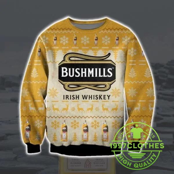 Bushmills Irish Whiskey Ugly Christmas Sweater, Beer Ugly Sweater