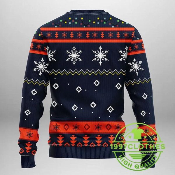 Chicago Bears Funny Grinch Ugly Christmas Sweater, Chicago Bears Ugly Sweater, NFL Ugly Sweater