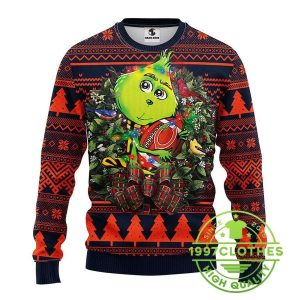 Chicago Bears Grinch Hug Ugly Christmas Sweater 1 1