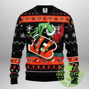 Cincinnati Bengals Grinch Ugly Christmas Sweater 1 1